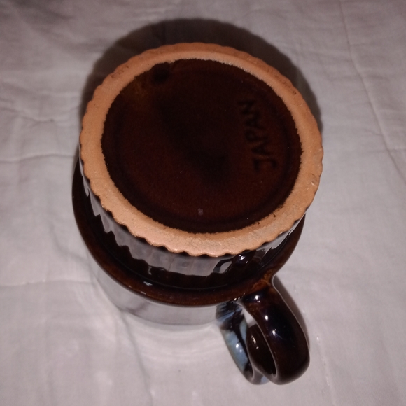 Replacement Mid Century Modern Stackable Brown Blue Drip Glaze Coffee Mug Cup - Picture 7 of 7